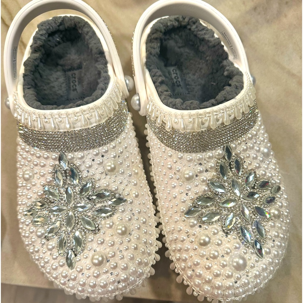 Beautiful White spectacular crocs